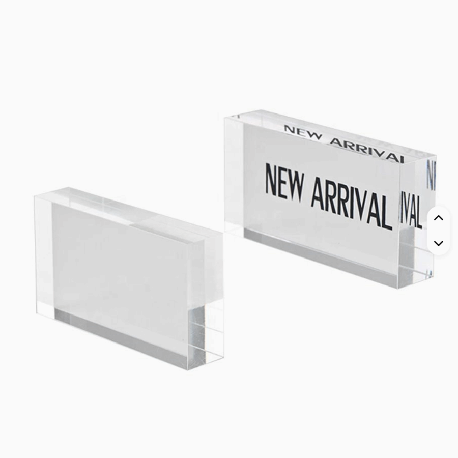 Premium Customizable Colorful Clear Acrylic Counter Sign Display Cube