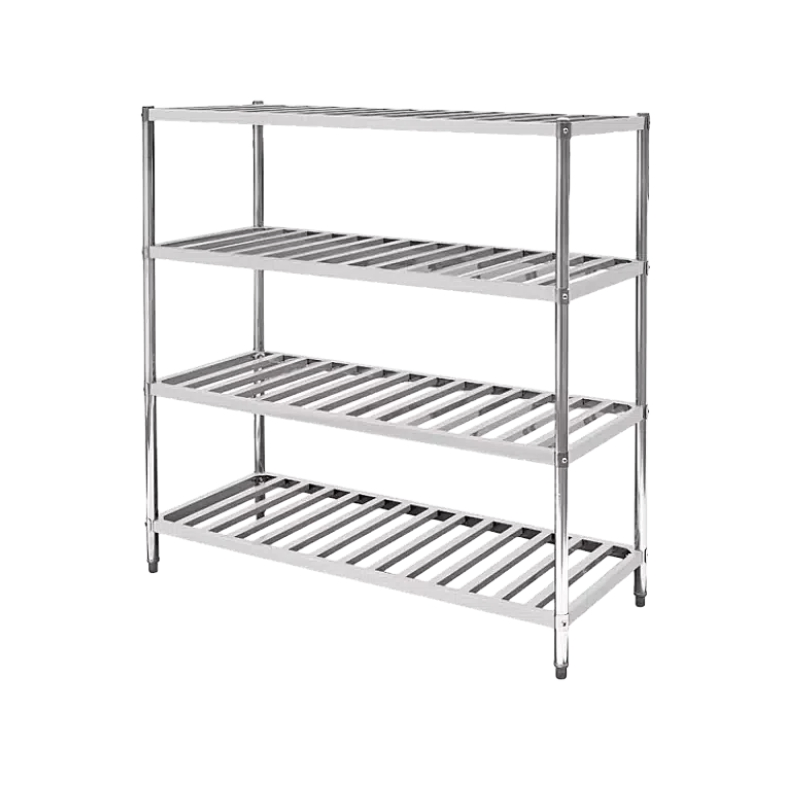 Modular Stainless Steel Storage Rack Customizes Commercial Shelf Configurations