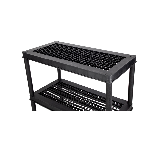 Black18 36*18*72inches 5 Tier Heavy Duty Plastic Shelving Unit, 150lbs Per Shelf, Modular Garage Rack Storage