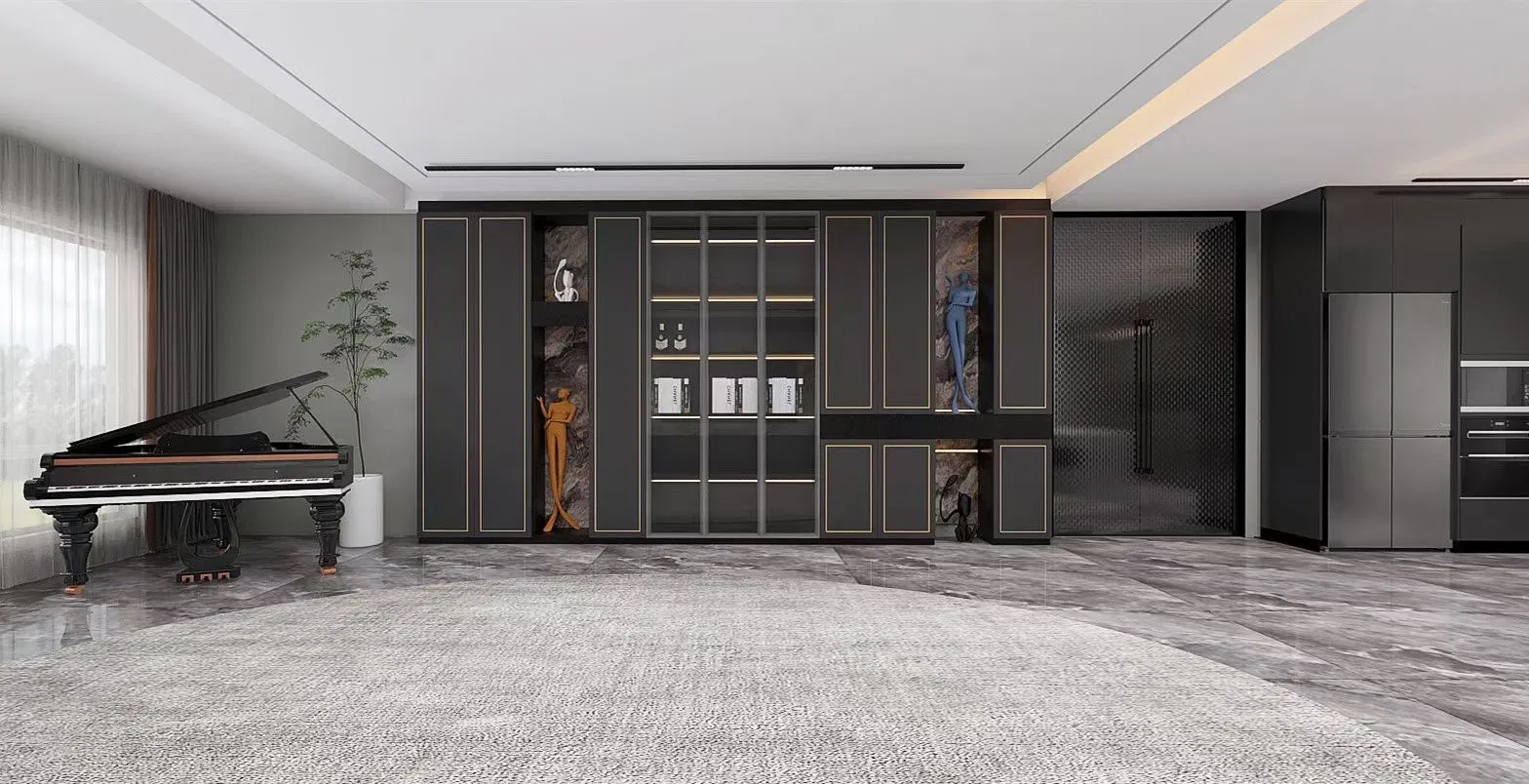 Affordable Wooden Furniture Custom Home Large Capacity Living Room Kitchen Storage Cabinet