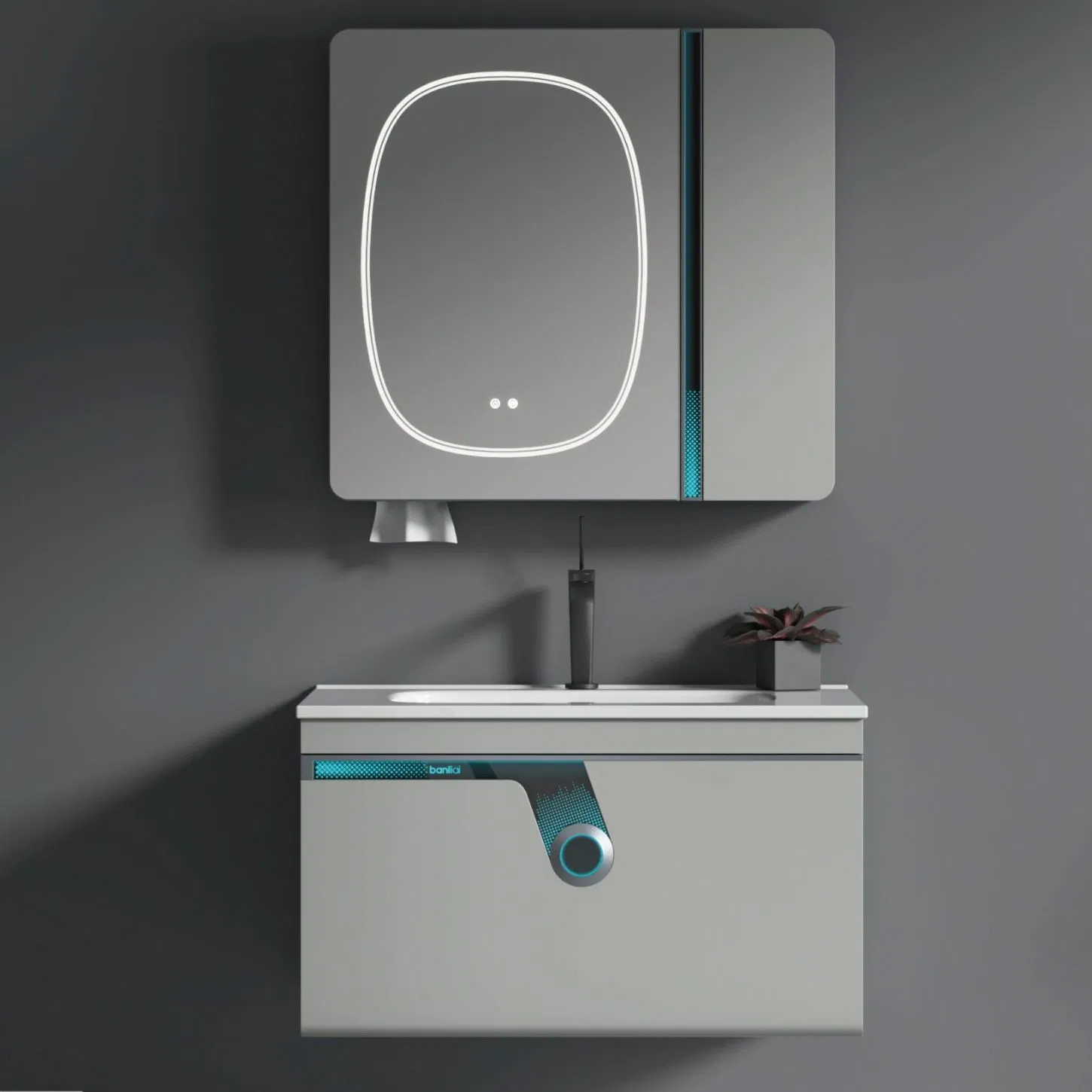 800mm Sanitary Ware Bathroom Cabinet Vanity Waterproof Vanity Cabinet