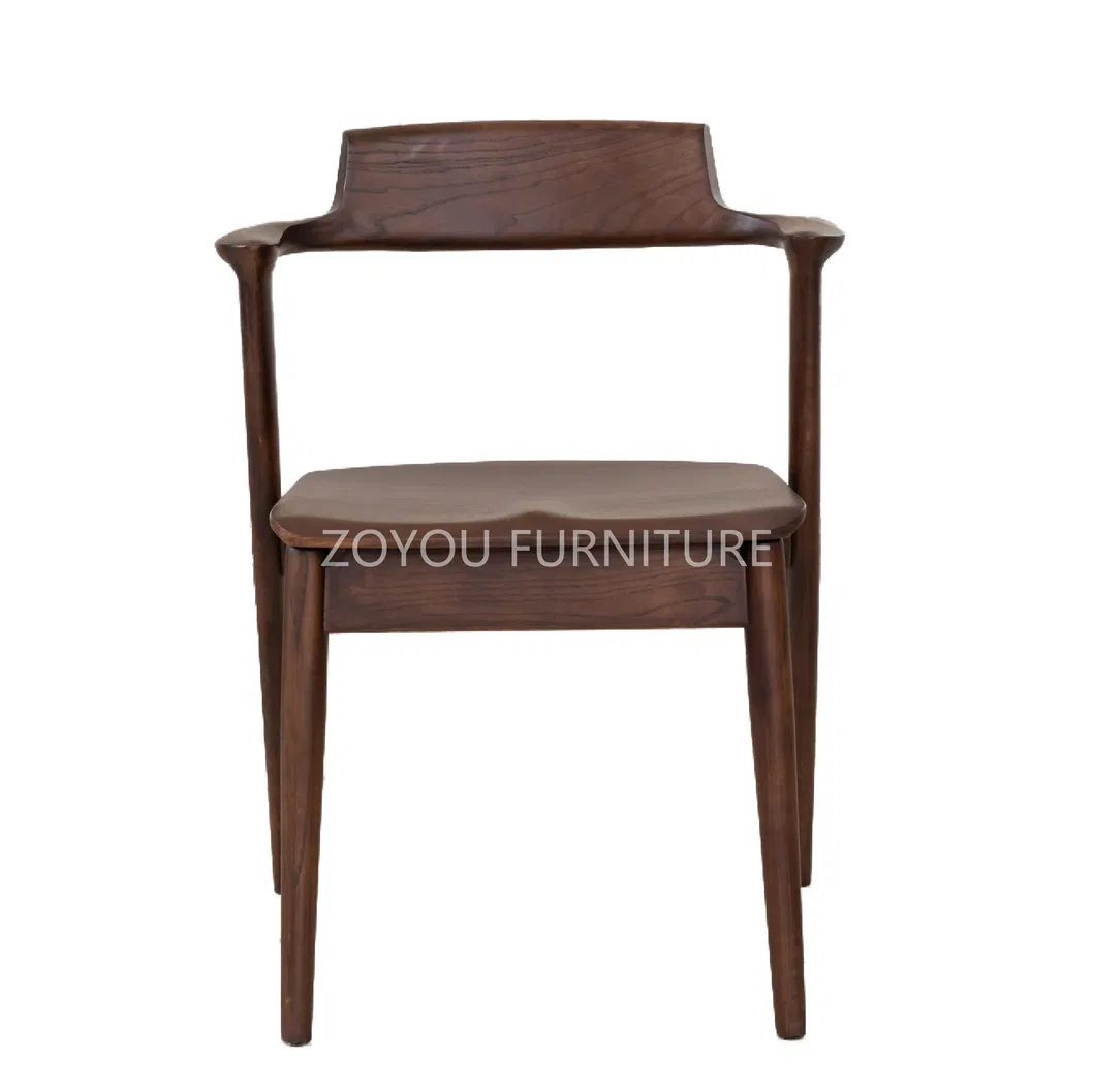 Stylish PU Leather Upholstery Black Wooden Dining Chair