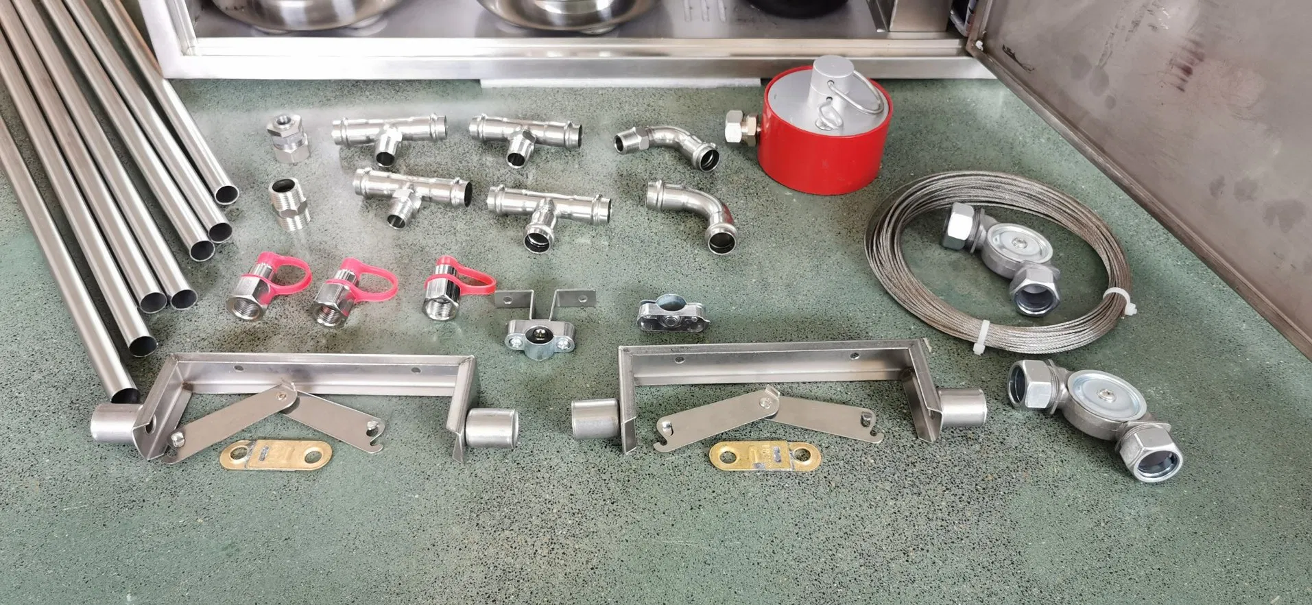 Stainless Steel Cabinet 1X10L American Type Model Firefighting System for Gastronomic Kitchen