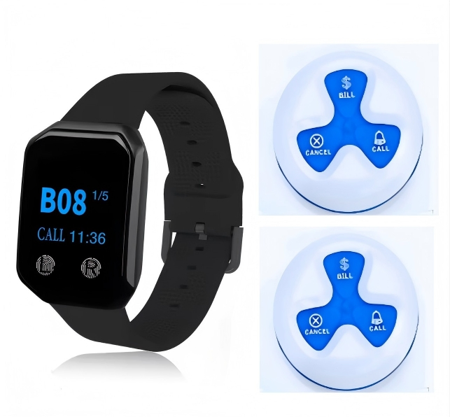 Wireless Watch Waiter Pager System for Efficient Restaurant Service