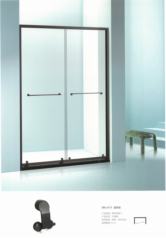 User-Friendly Hotel Bathroom Sliding Glass Shower Door Solution