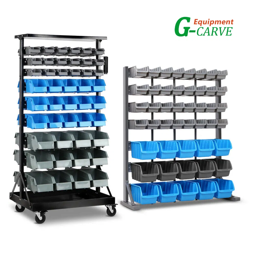 Storage Bin Rack Wall Mounted Tools Shelving Workshop Garage Organiser