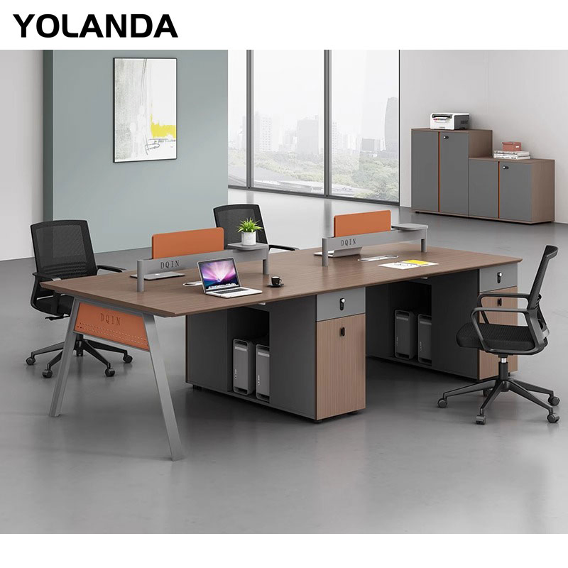 Yolanda Furniture Popular Hot Sale Office Desk MDF Partition Workstation Table