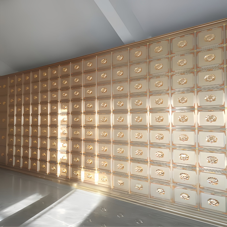 Ashes Storage Rack Cemetery Columbarium Funeral Home Urn Shelving Modular Columbarium Panel Fireproof Urn Storage Cabine Customizable Cremation Urn Holder