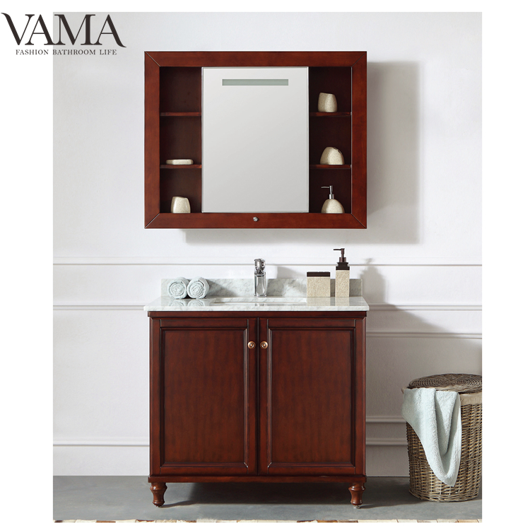 Vama 36 Inch American Style Solid Wood Bathroom Cabinet Bathroom Vanity Set 725036