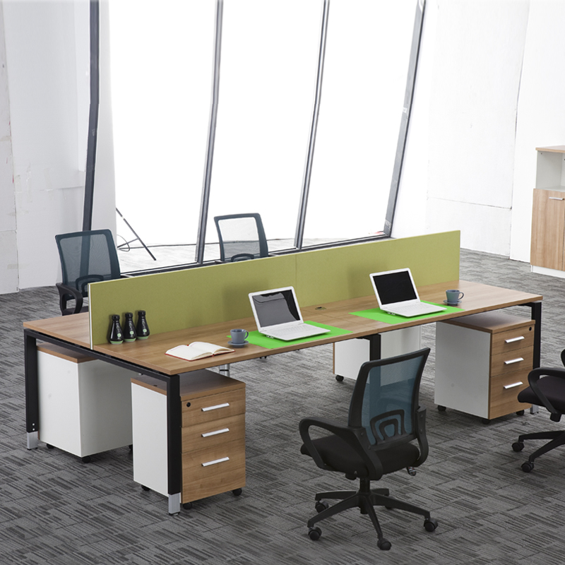Ergonomic Office Furniture Workstation Office Work Desk Table for Cubicle 4 Person
