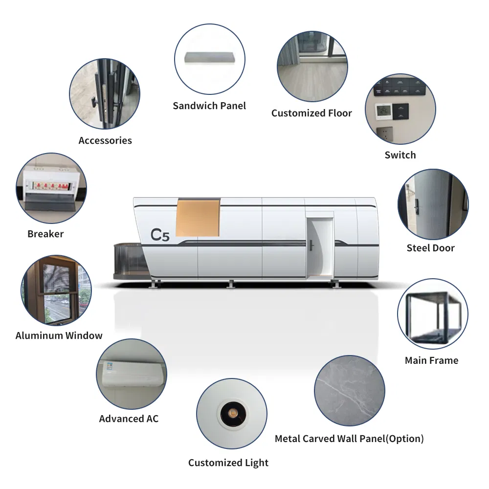 Modern Modular Prefabricated Space Capsule Mobile Living Solutions