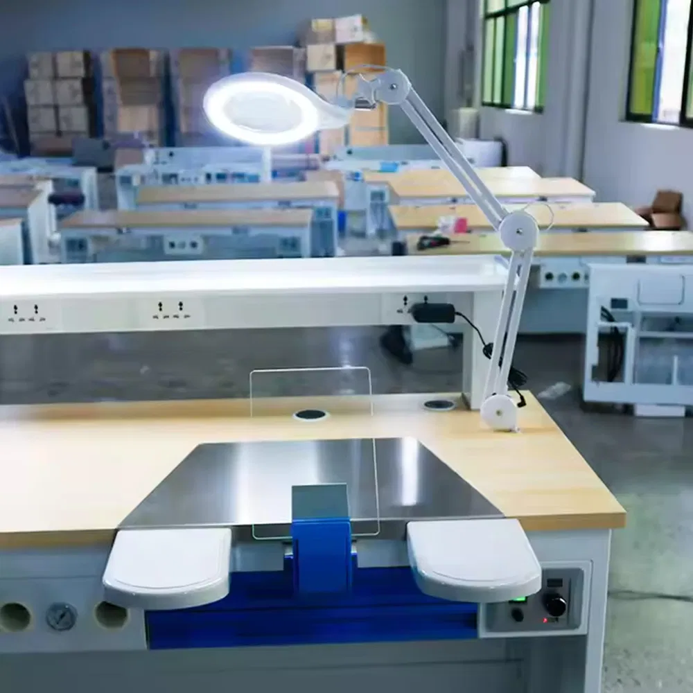 Dental Laboratory Equipment Double Technicians Work Station Integrated Table Workbench