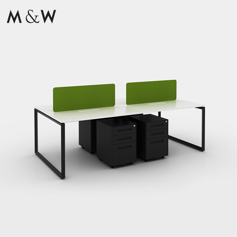 M&W Office Modular Workstation Desk Table 2/4/6 Seaterl Shaped for Office Furniture