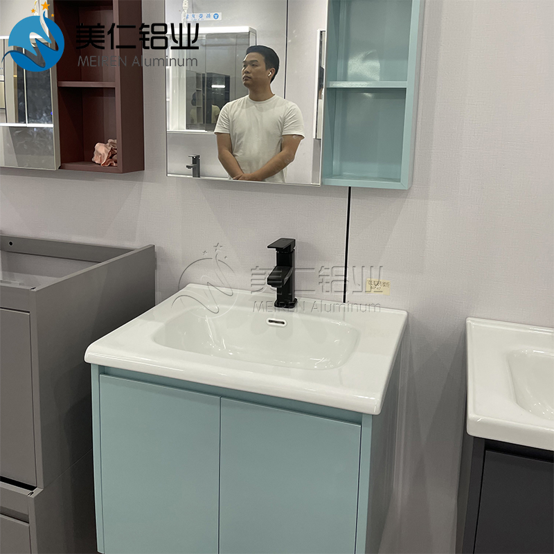 Modern Bathroom Vanity Cabinet with Storage and Ceramic Basin Wall Mounted Furniture Design