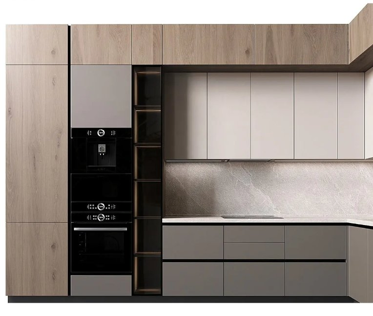 Custom Luxury Veneer Home Furniture Cabinet Kitchen Storage Pantry Cupboard Cabinet Kitchen