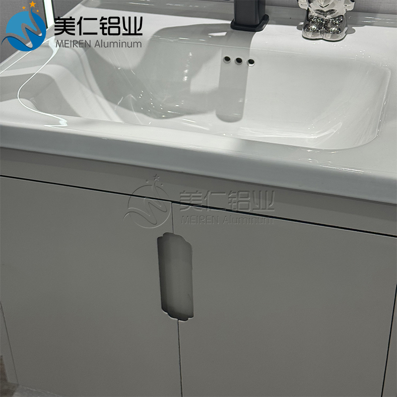 Modern Wall Mounted Bathroom Vanity Cabinet with LED Mirror and Ceramic Basin