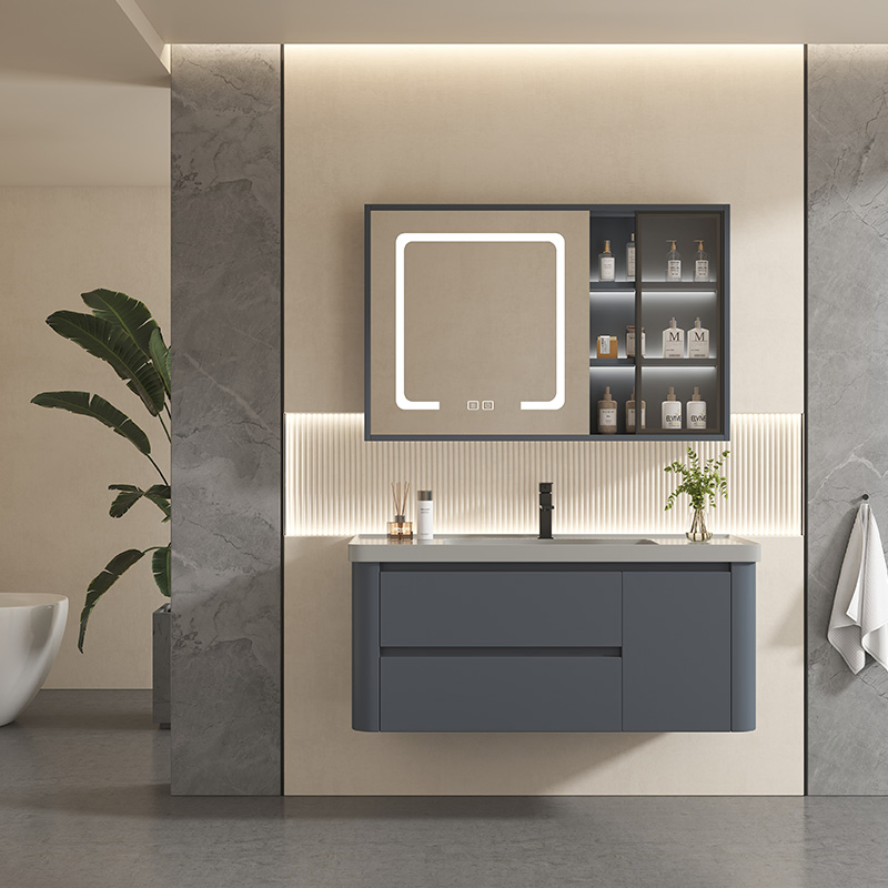 Wall Mounted Toilet Solid Wood Vanity Hotel Home Furniture Bathroom Cabinet