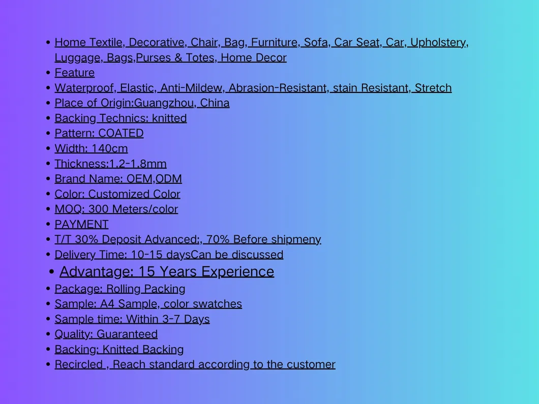 Car Leather Material