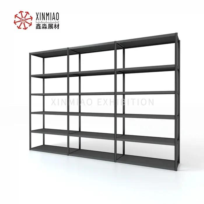 Multi Functional Free Style Open Front 5 Shelves Metal Storage Cabinet, Aluminum Modular Adjustable Shelf