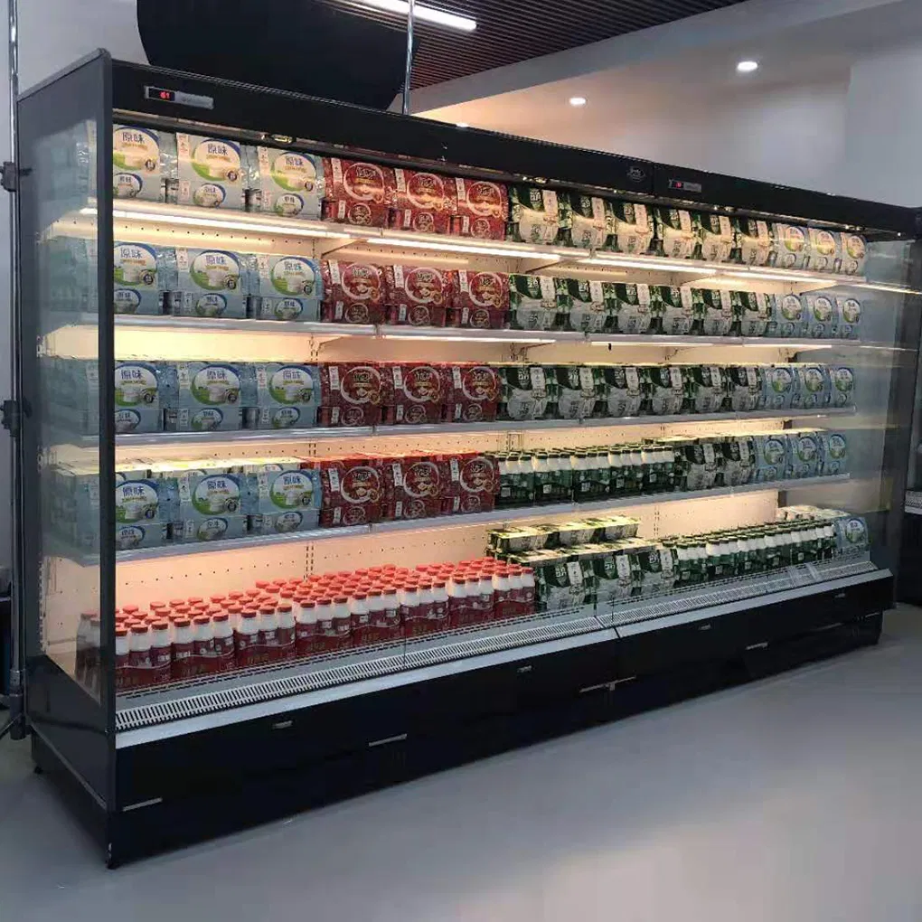 Efficient Adjustable Temperature Range 2~10º C Air Cooling Meat Refrigerator Showcase Display Unit