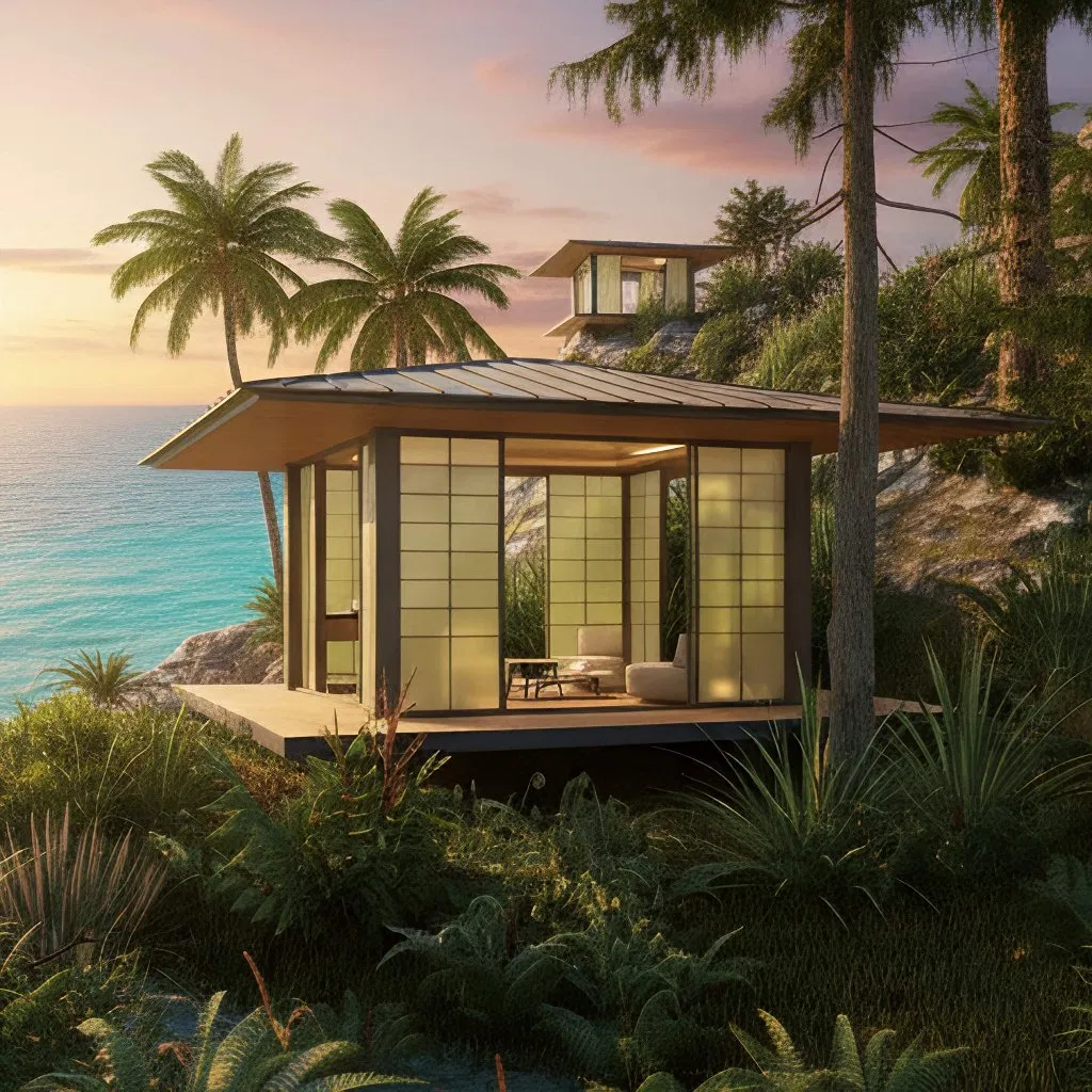 Prefabricated Modular Coffee Shop Structure with OEM ODM Services, Tailored for Rural Retail and Tourism Projects.