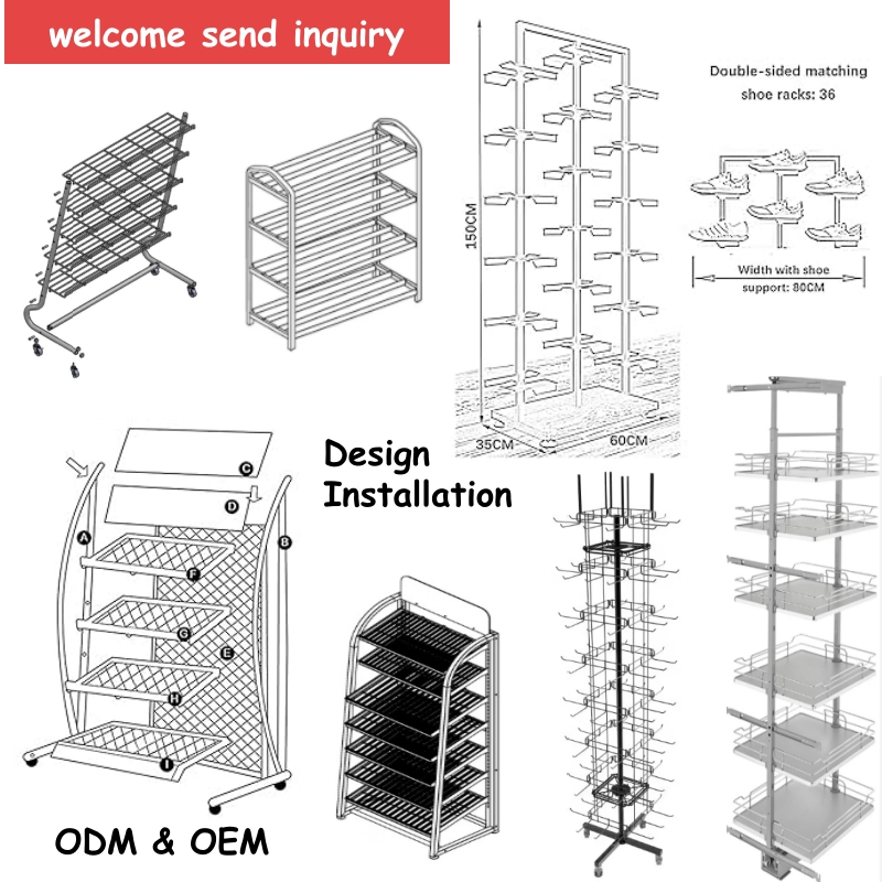 Metal Four-Tier Beveled Basket Bakery Shelving Unit for Supermarkets and Convenience Stores