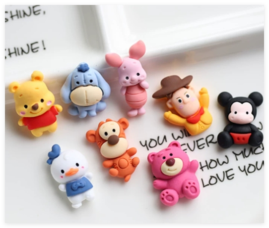 DIY Resin Accessories Kawaii Glow Charm for Phone Case Hairpin &amp; Flatback Decorative Model Pattern