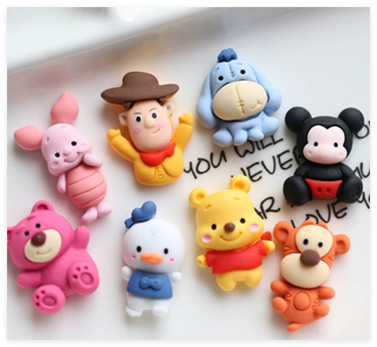 DIY Resin Accessories Kawaii Glow Charm for Phone Case Hairpin &amp; Flatback Decorative Model Pattern