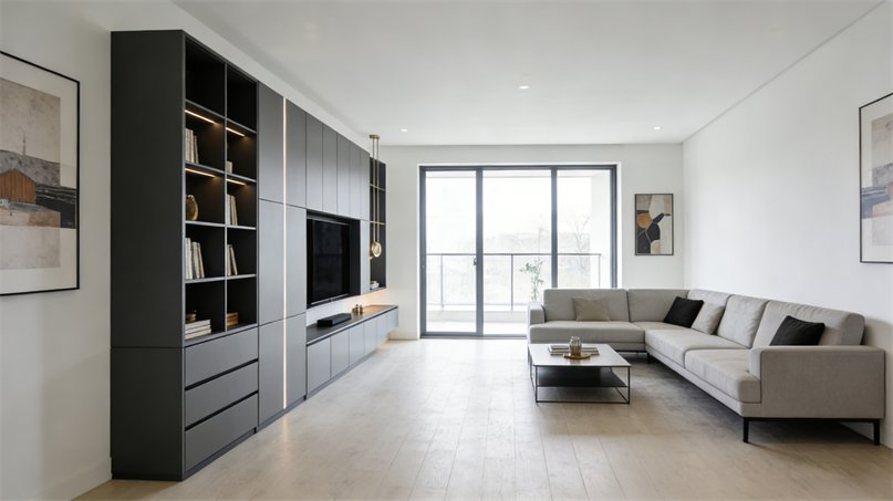 Contemporary Stand Unit for Living Room and Hotel TV Displays