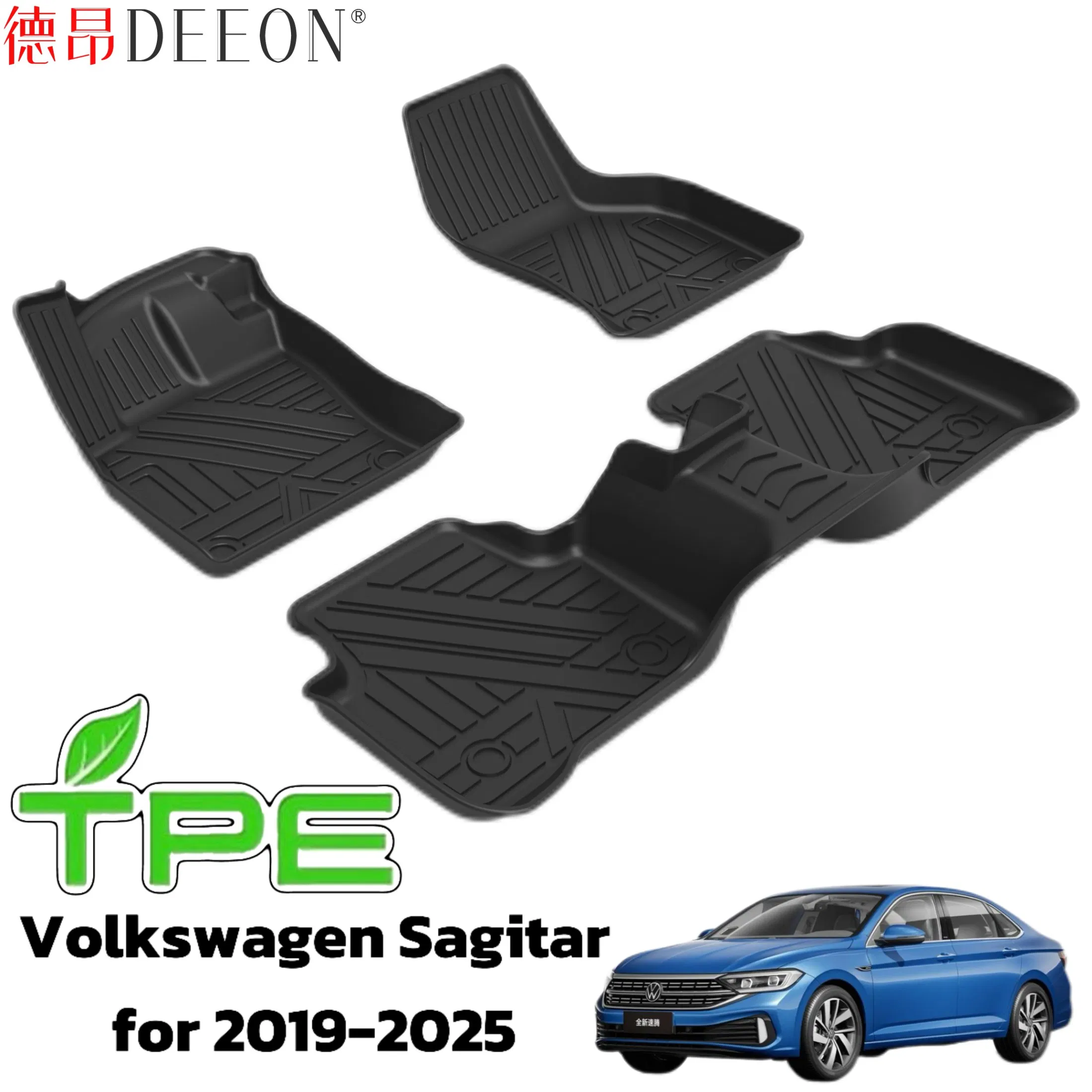 Anti-Slip TPE Car Floor Mat Auto Accessory Foot Mat Trunk Mat for Volkswagen