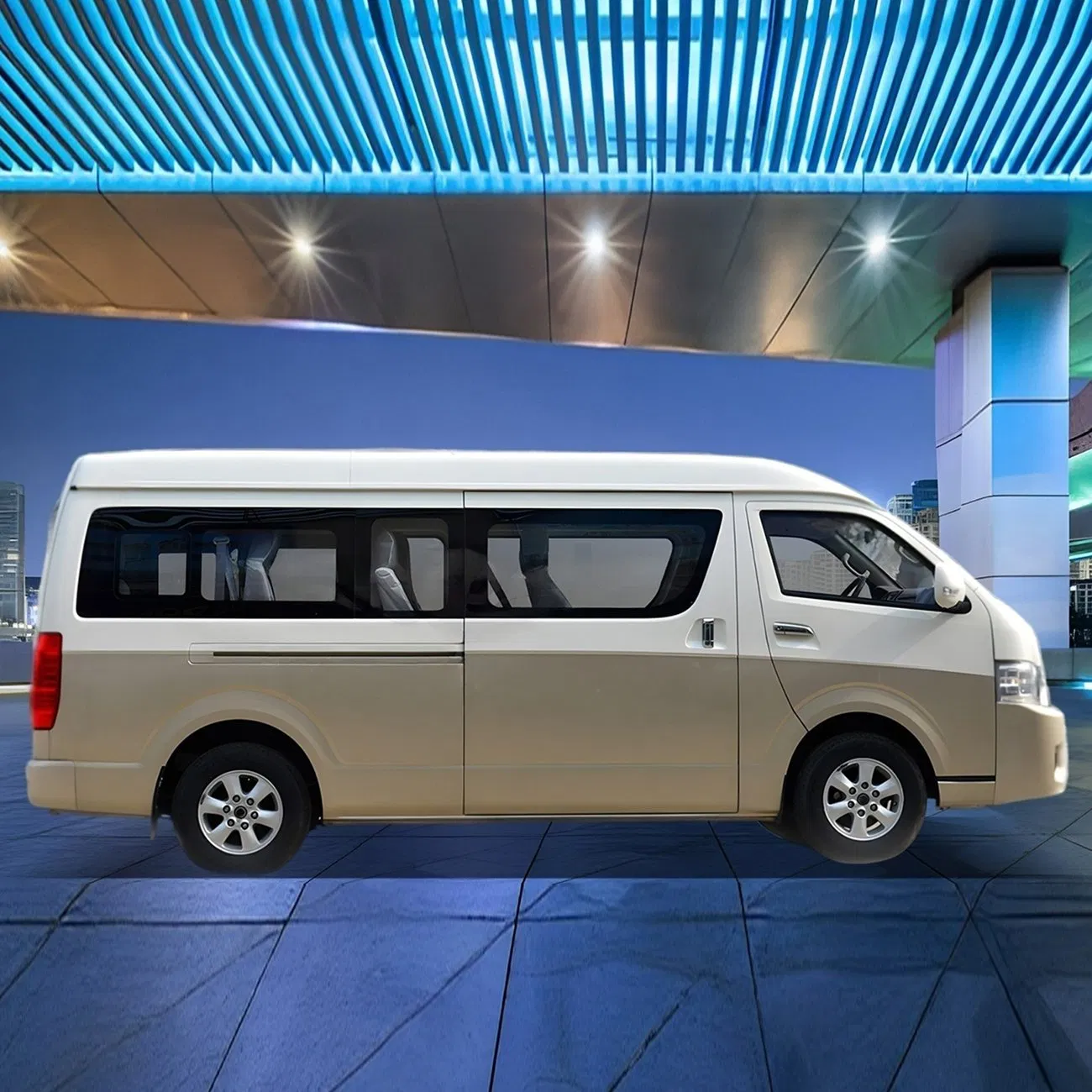 China Factory 5.4 Meters 15-16-Seat Left and Right Rudder Electric Hiace Van Minivan Passenger Van Right Passenger Van Electric Cargo Van