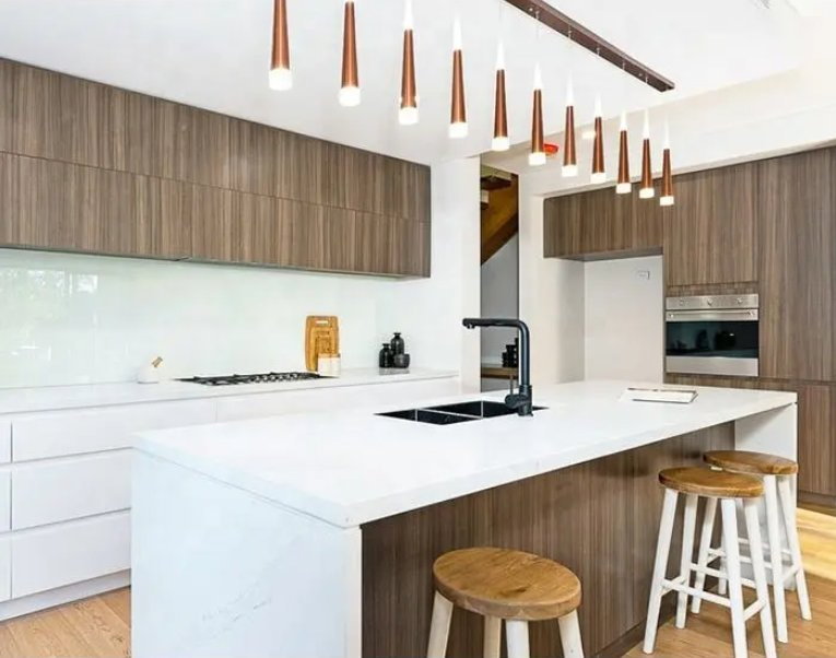 Custom Luxury Veneer Home Furniture Cabinet Kitchen Storage Pantry Cupboard Cabinet Kitchen