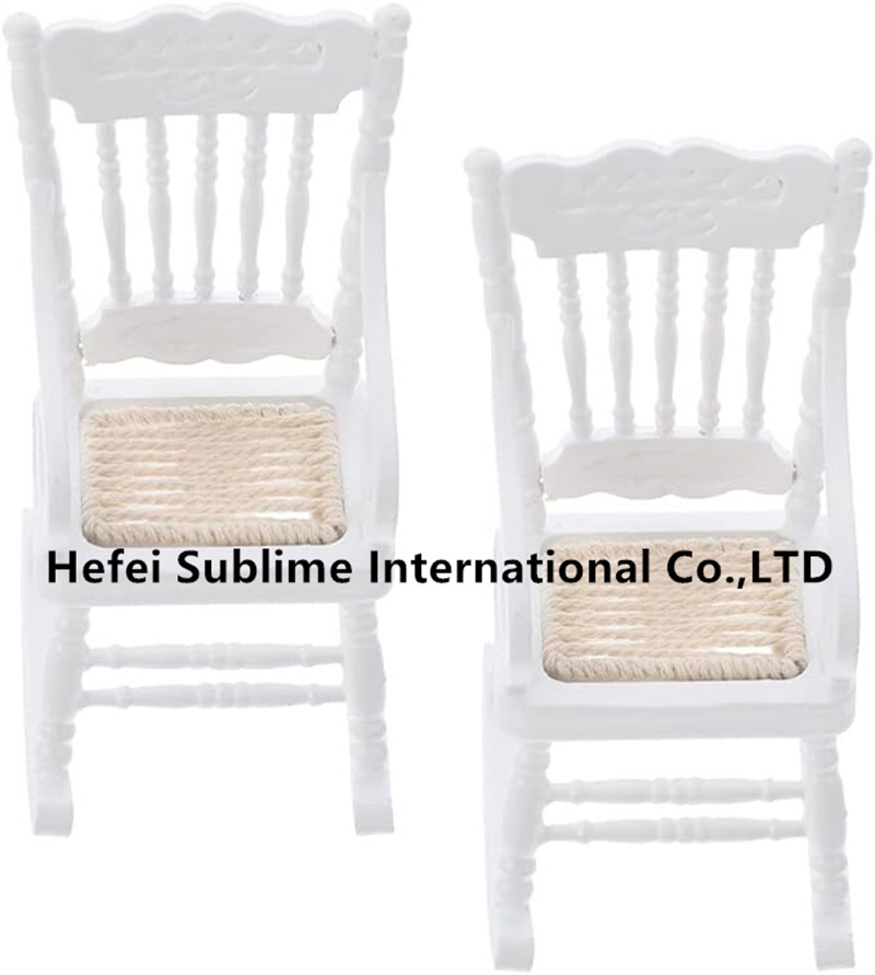 Doll House Wooden Chairs, Christmas Dollhouse Model for Dollhouse Accessories Furniture Decoration