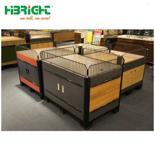 Wholesale High Quality Supermarket Display Shelf Wooden Fruit and Vegetable Display Units