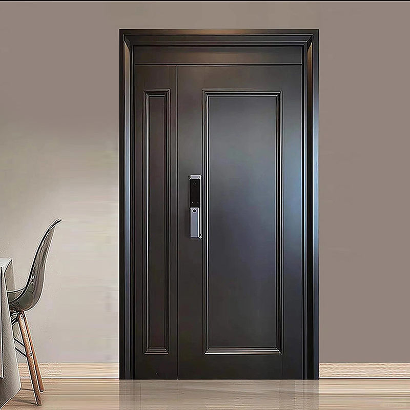 American Luxury Design Modern Home MDF PVC WPC Solid Wooden Veneer Panel Black Walnut Interior Room Door