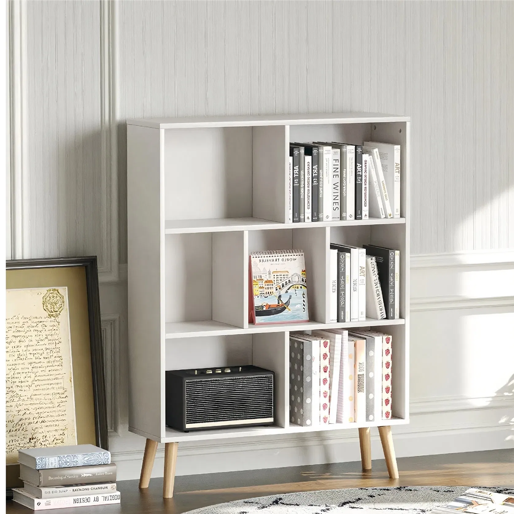 Modern Modular Minimalist Floor Storage Bookshelf