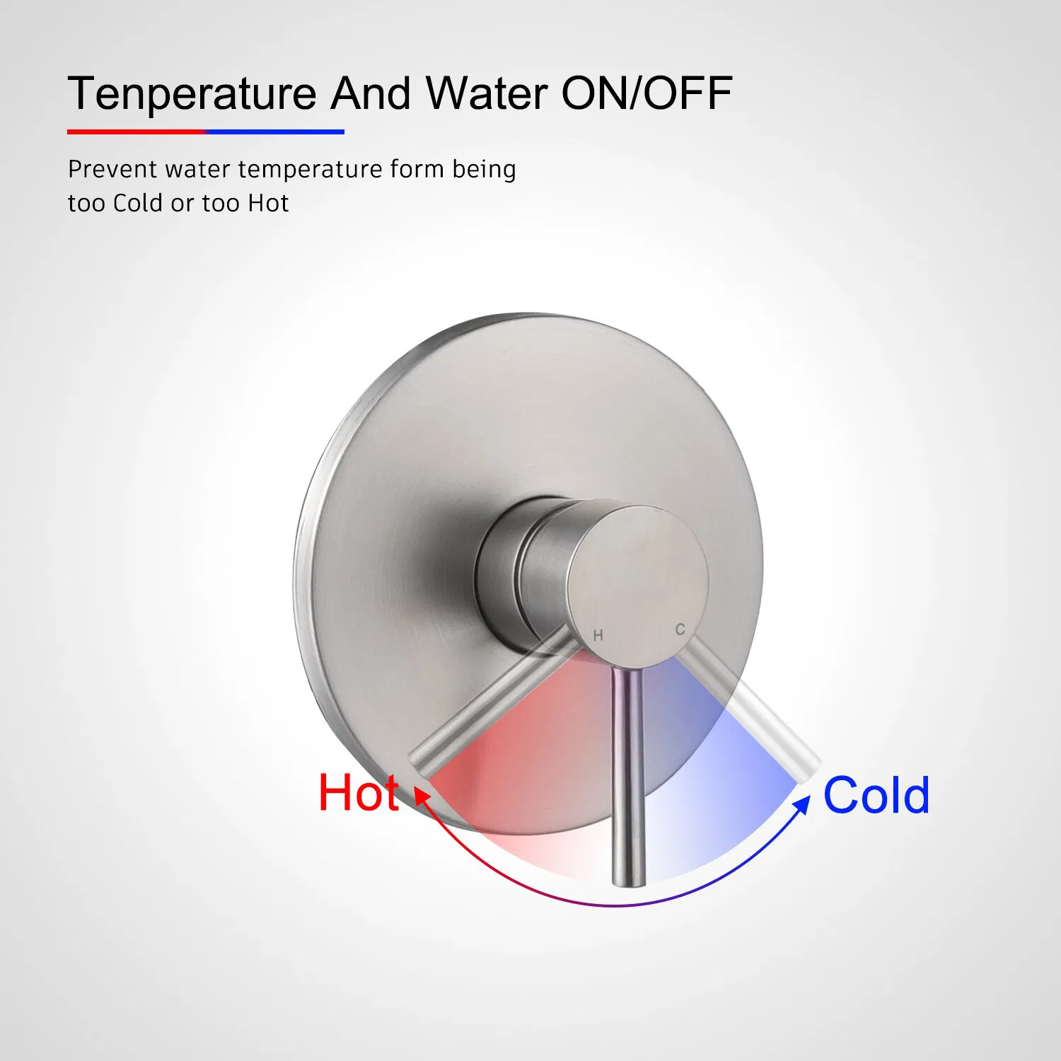 Aquacubic 8 Inch Wall Mount Rainfall Pressure-Balanced Tub and Shower System with Rough-in Valve