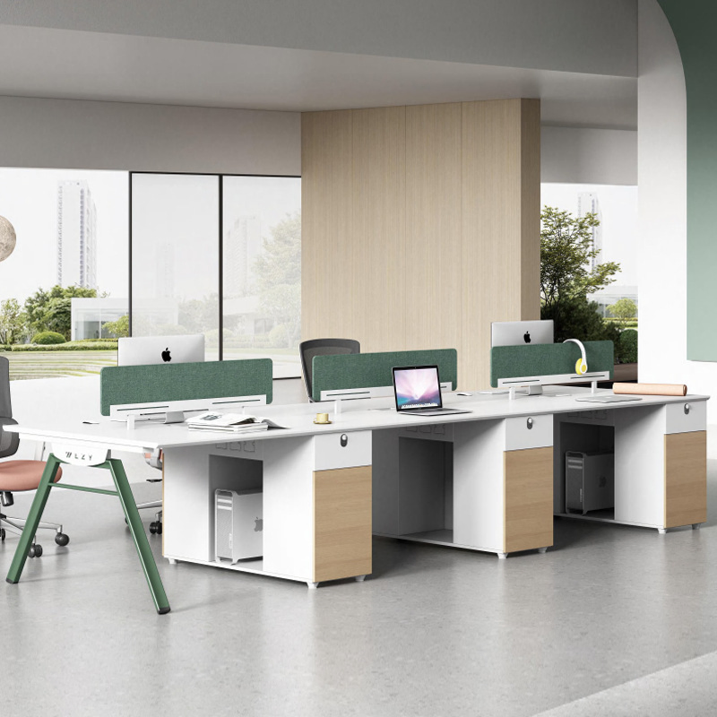 Coworking Spaces Office Table Workstation Modular 4 6 Seater People Desk Open Staff Workstations for Office Furniture