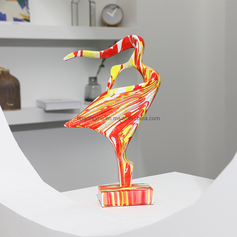 Abstract Figure Home Decorative Hand Splash Painting Resin Ornaments Accessories