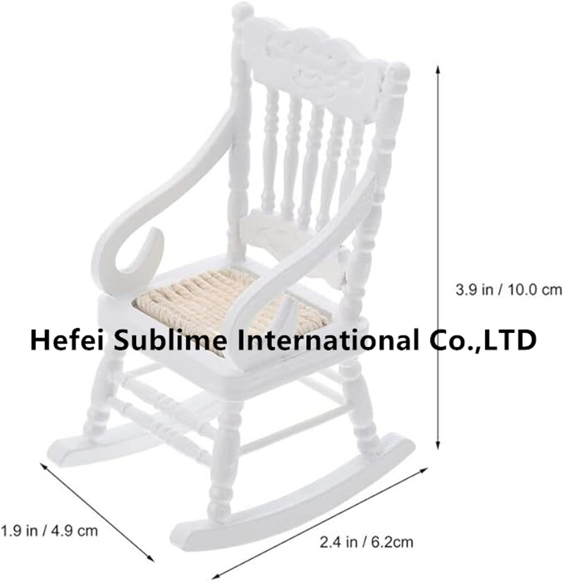 Doll House Wooden Chairs, Christmas Dollhouse Model for Dollhouse Accessories Furniture Decoration