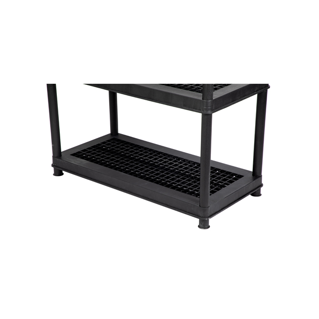 Black18 36*18*72inches 5 Tier Heavy Duty Plastic Shelving Unit, 150lbs Per Shelf, Modular Garage Rack Storage