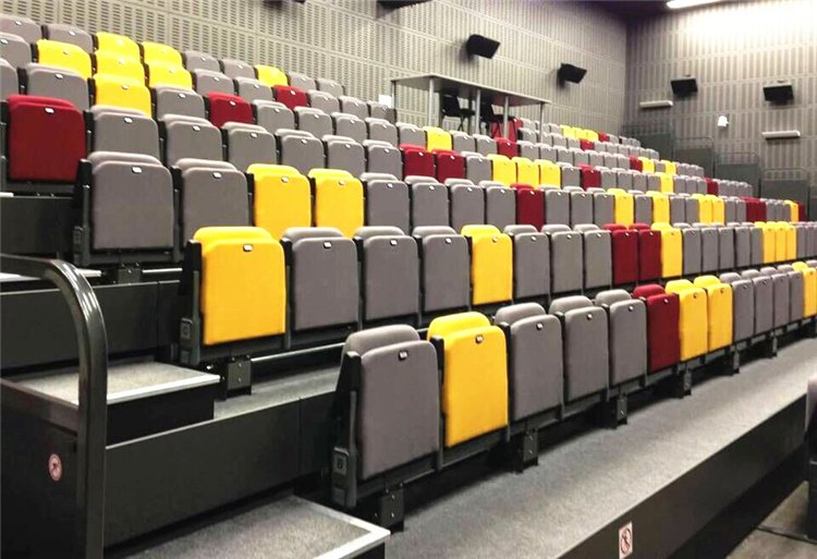 Public Event Indoor Soft Seat Telescopic Grandstand Bleacher Seating
