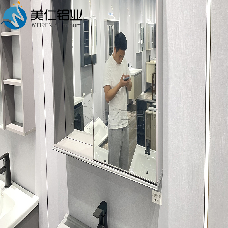 Luxury Hotel Bathroom Vanity Cabinet with LED Mirror and Double Sink