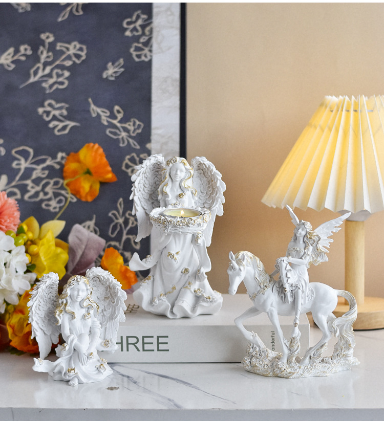 Resin Craft Angel Storage Box Home Decoration Accessories Key Clutter Organizer Decorative Items