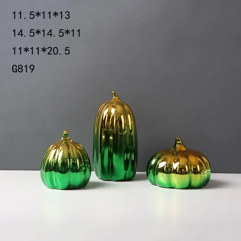 Creative Electroplated Pumpkin Statue
