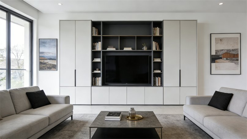 Contemporary Stand Unit for Living Room and Hotel TV Displays