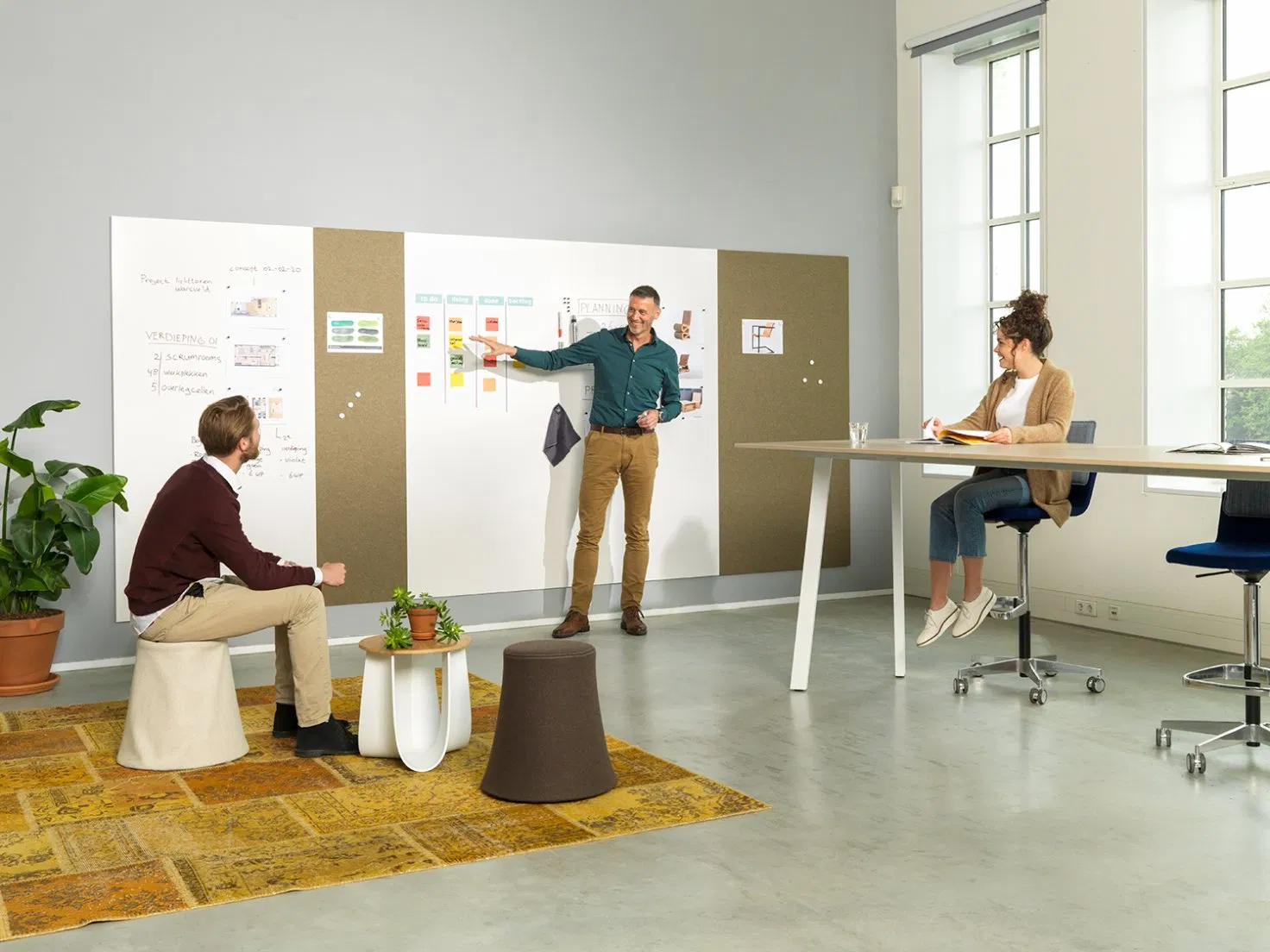 Acoustic Divider Office Acoustic Solution Magnetic Writing Stand Movable Acoustic Whiteboard