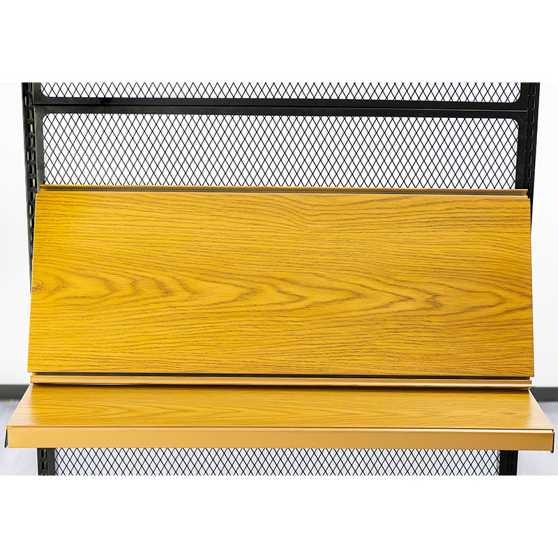 Diamond Mesh Back Panel Display Unit for High-Traffic Supermarkets with Mobile Casters (LYL-S38)