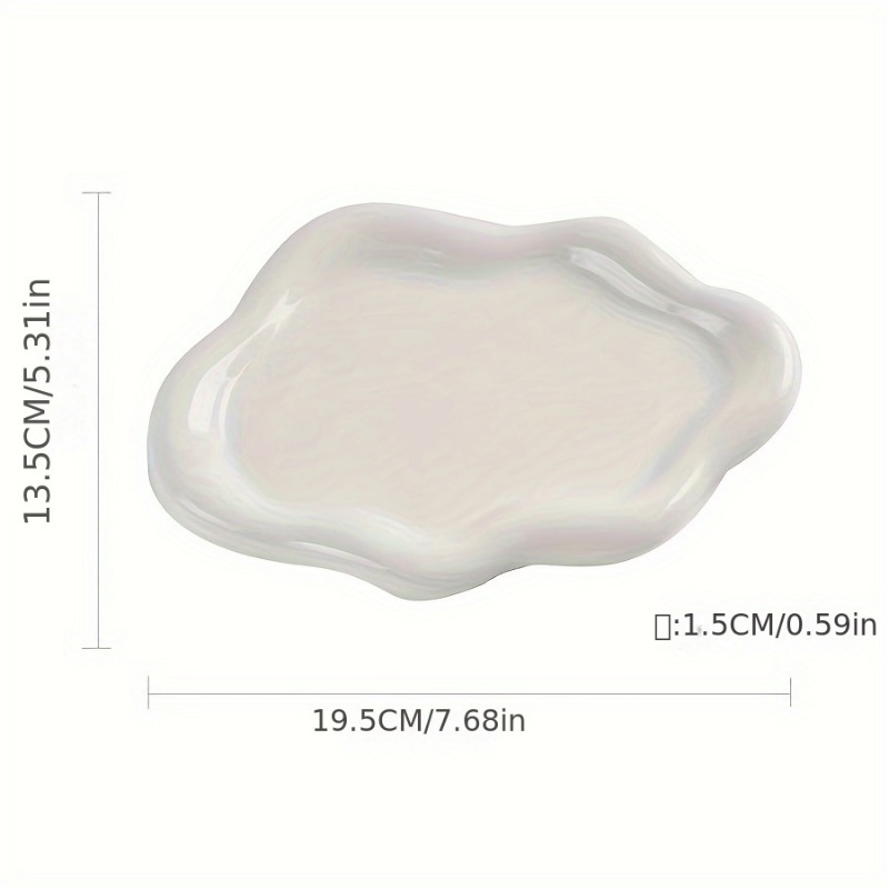Promotional Handcrafted Ceramic Cloud Tray Gift Home Decoration Fashion-Accessories