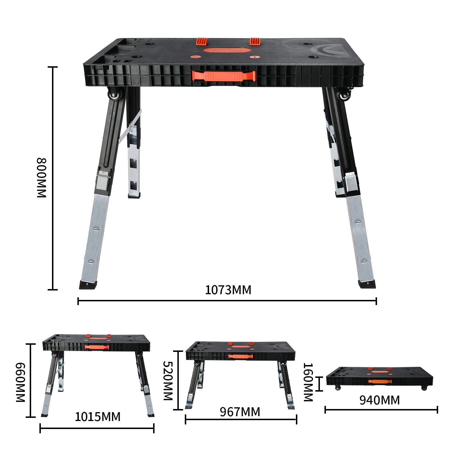 Advanced Multifunctional Professional Portable Foldable Telescopic Workstation Mobile Workbench Table for Garage Workshop